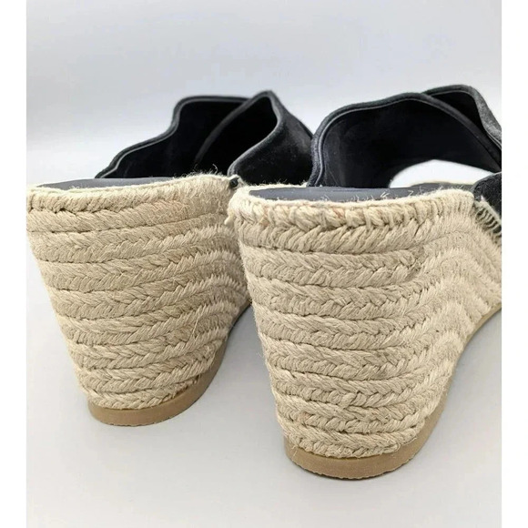 Vince Gaelan Square Toe Crisscross Espadrille Wedge Sandals Size 9.5M MSRP $250 - Picture 5 of 7
